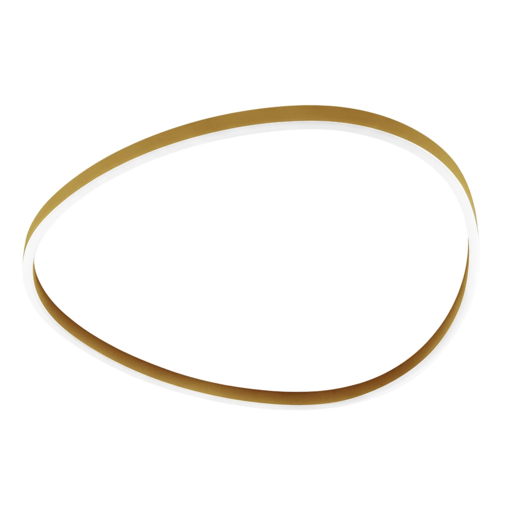 Ecaris P/G Plafoniera a Soffitto LED 72W Biemissione Dimmerabile CCT Switch 3000K/4000K in Alluminio Oro Spazzolato - Gealuce