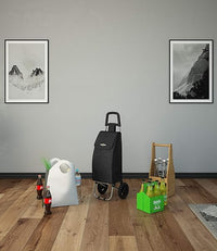 Colombo Carrello spesa ROLLY NERO 36X7X90 Cm Portata 25kg Tessuto Impermeabile