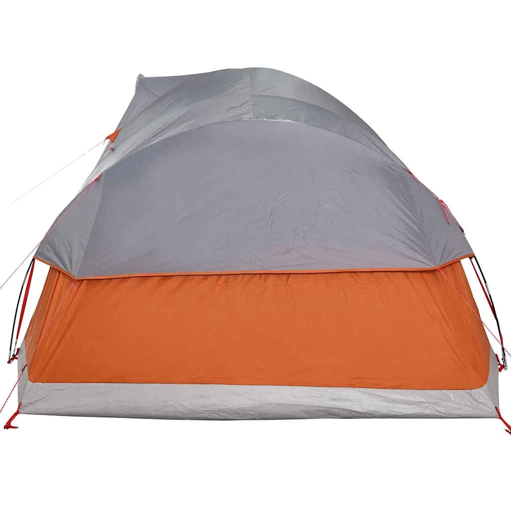 Tenda Familiare Cupola 11 Persone Grigia Arancione Impermeabile 94568