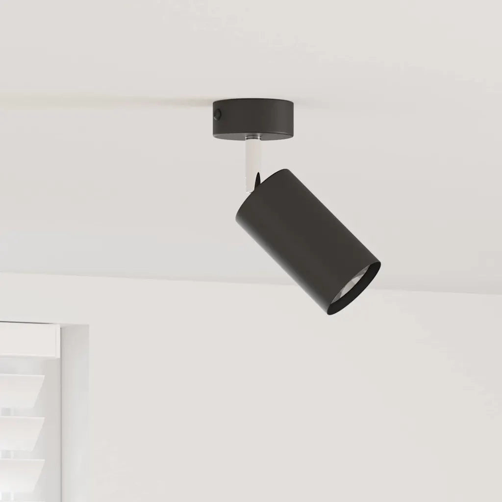 Faretto da soffitto con i riflettori Nero 6 x 6 x 16 cm Metallo 4108191