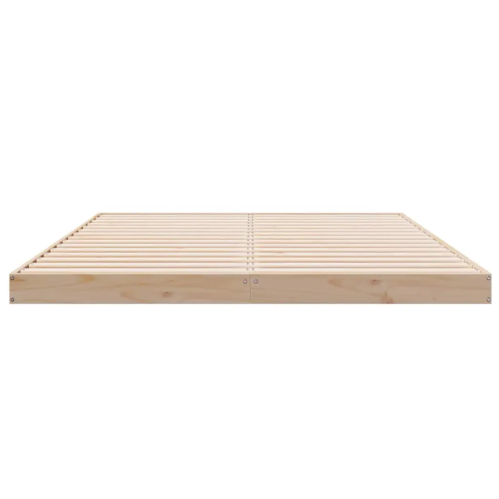 Struttura letto a terra Naturale 160 x 220 cm Pino massello 869754