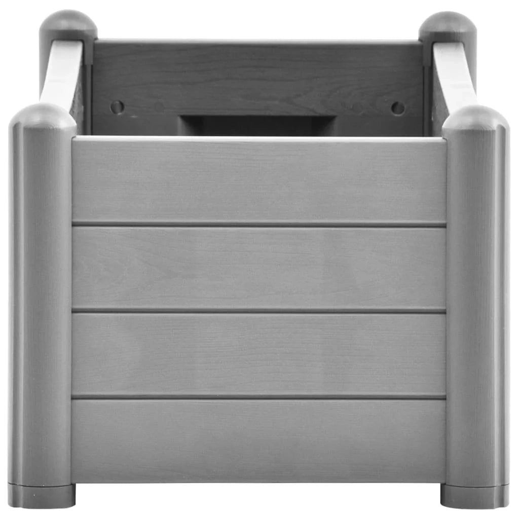 Fioriera rialzata per piante fiori patio giardino PP pietra 100 x 43 x 35 cm grigio 02_0039854