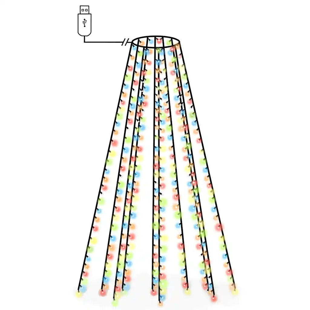 Rete di Luce per Albero di Natale 300 LED Multicolori 300 cm 328891