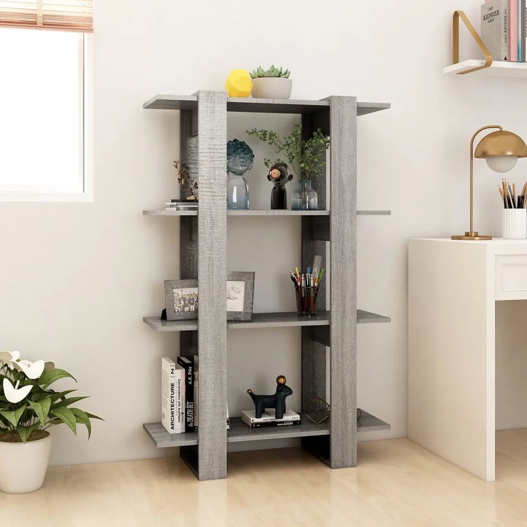 Libreria/Divisorio Grigio Sonoma 80x30x123,5 cm 813576