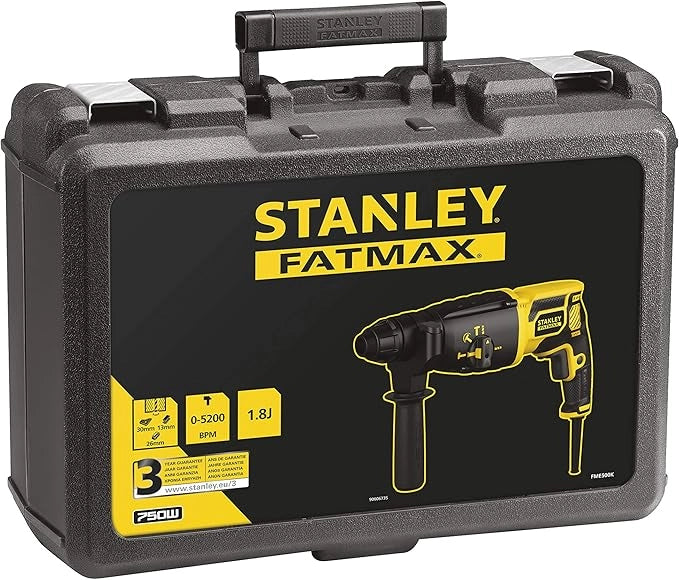 Tassellatore Stanley FATMAX FME1250K 1250 W 3,5 J SDS plus Valigetta 3 Accessori