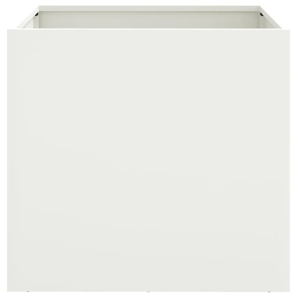 Fioriere 2 pz Bianche 42x40x39 cm in Acciaio 841550