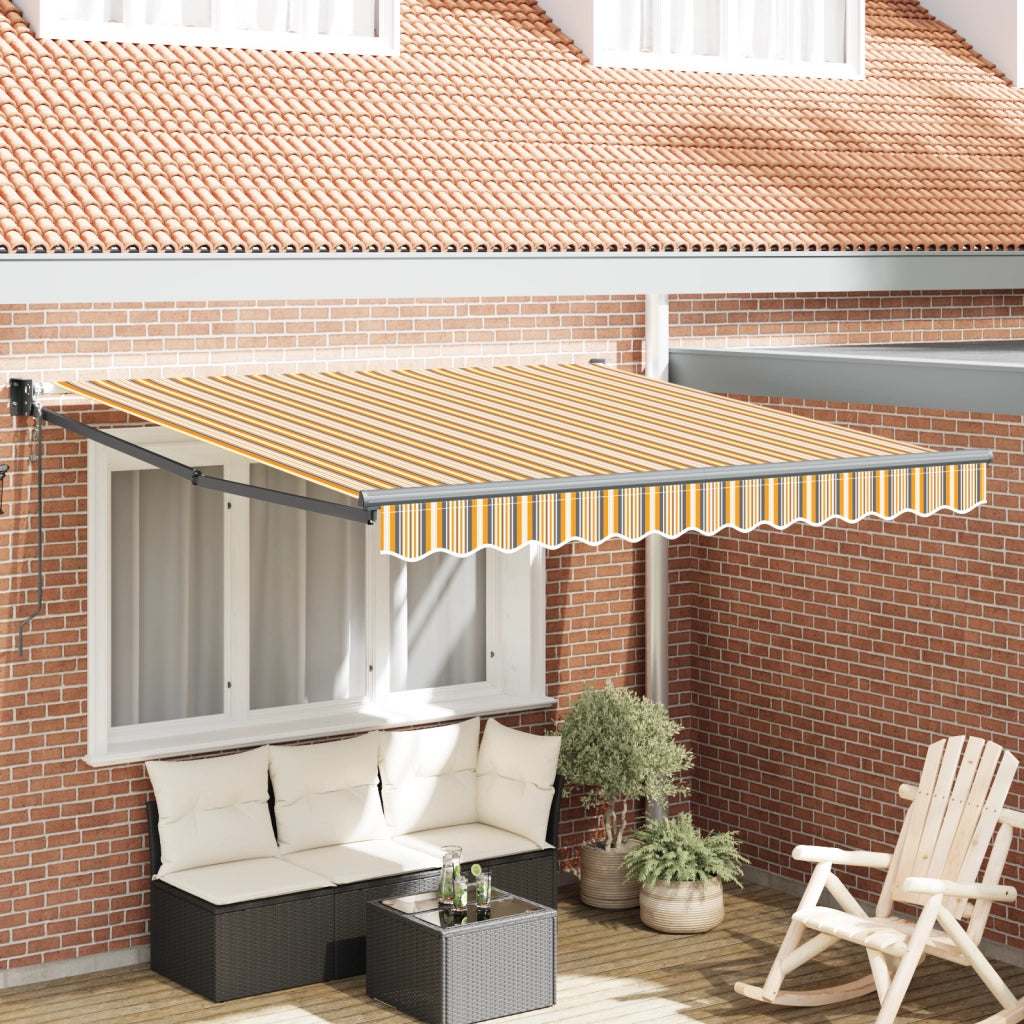 Tenda Retrattile Automatica a Righe Colorate 350x250 cm