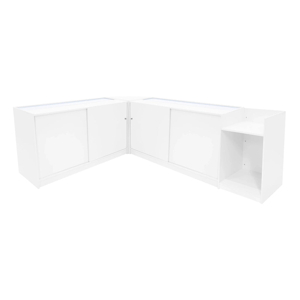 Set Banconi Bianco Europa LED B1500 C1500 LM60 TB60 con Serrature e Vetrina
