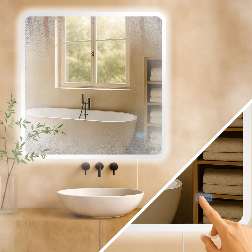 Specchio da bagno Jericho 80x80 senza Bluetooth