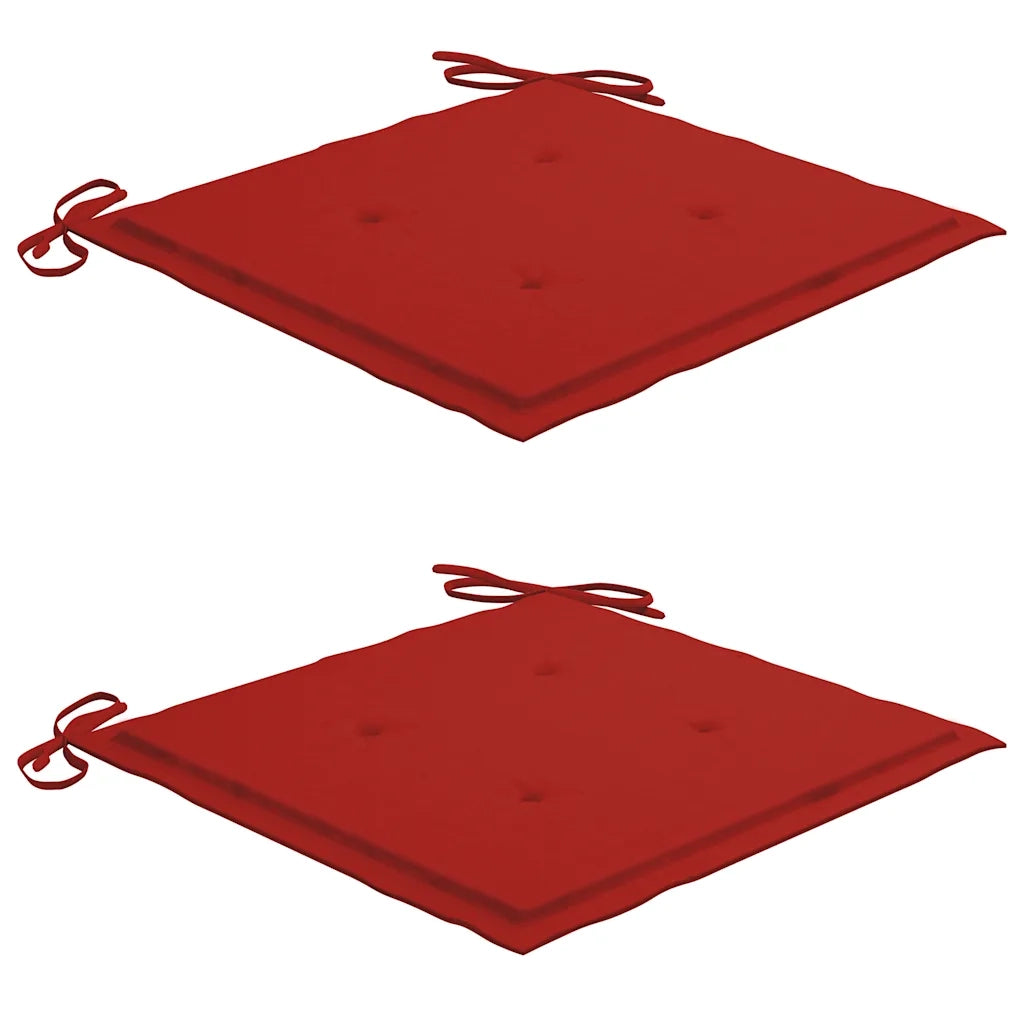Sedie da Giardino con Cuscini 2 pz in Massello di Acacia cod mxl 17271