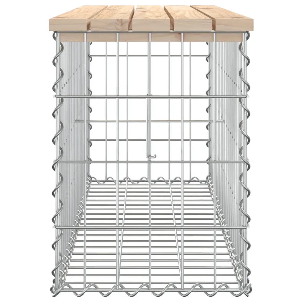 Panca da Giardino Design Gabbione 103x31,5x42 cm Massello Pino 834350