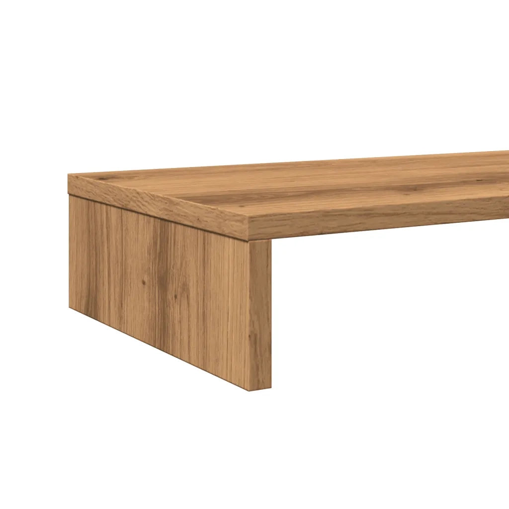 Supporto per Monitor Rovere Artigianale 100x27x10 cm Truciolato 854660