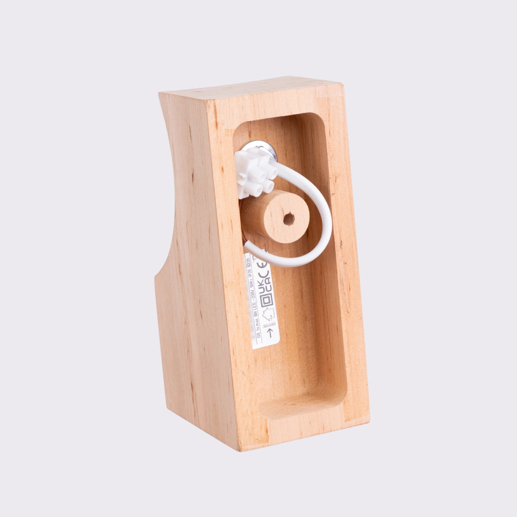 Lampada da parete BULBO in legno naturale