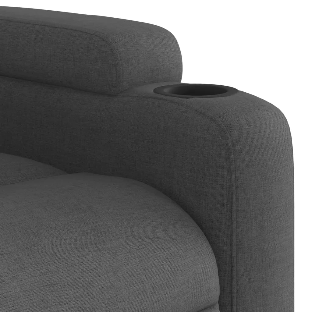 Divano Sedia-Poltrona reclinabile in tessuto grigio scuro 407072
