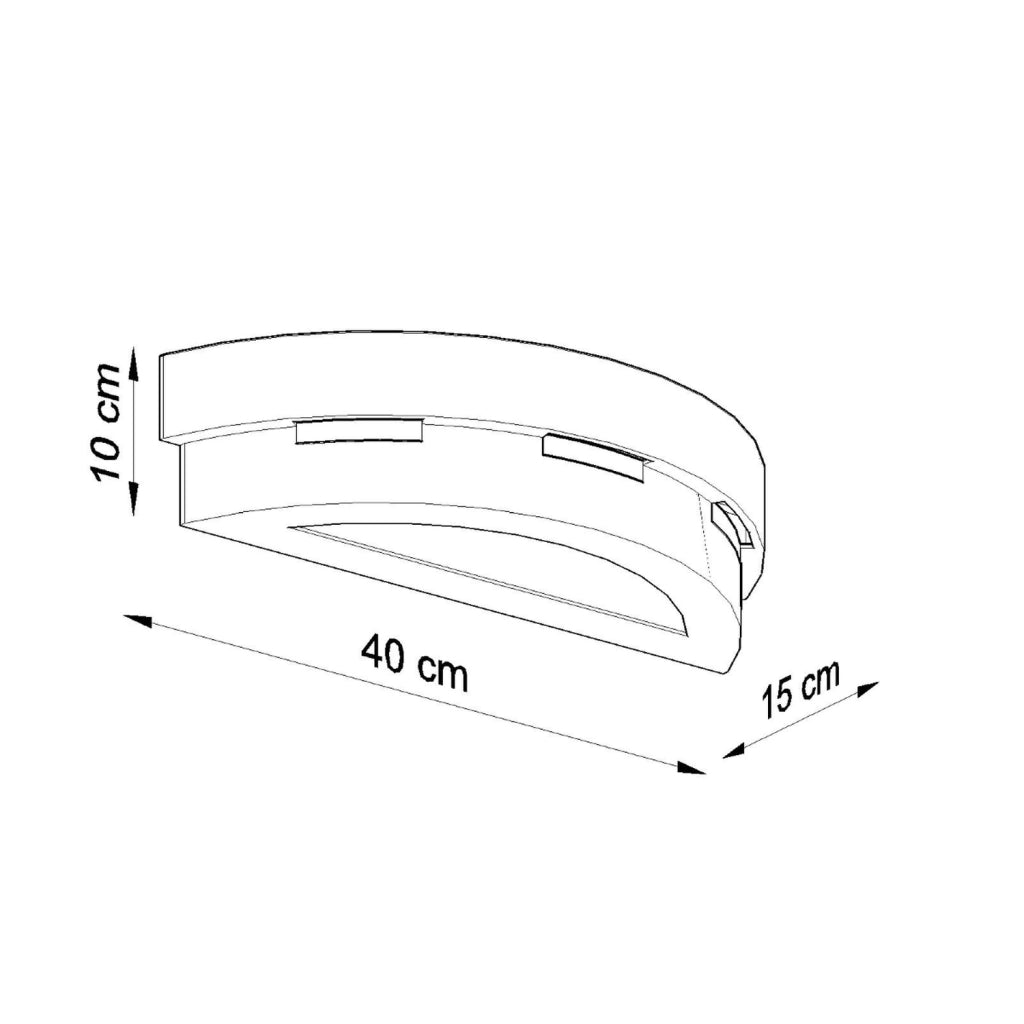 Applique ceramica bianca Pure Lume Solaro 2xE27 IP20