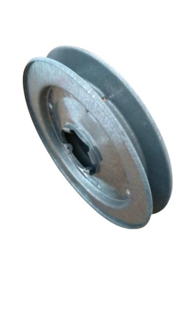 Puleggia per cinghia in ferro zincato per rulli in legno - Puleggia da 22 cm