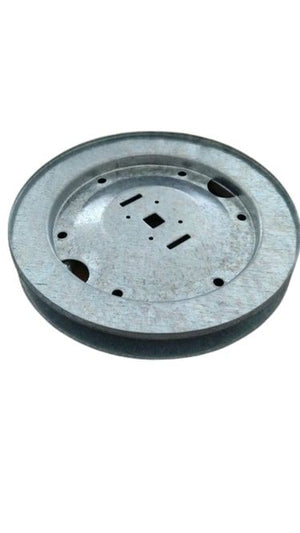 Puleggia per cinghia in ferro zincato per rulli in legno - Puleggia da 22 cm