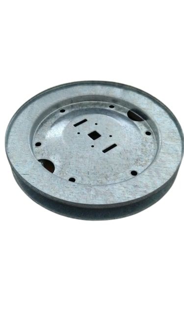 Puleggia per cinghia in ferro zincato per rulli in legno - Puleggia da 22 cm