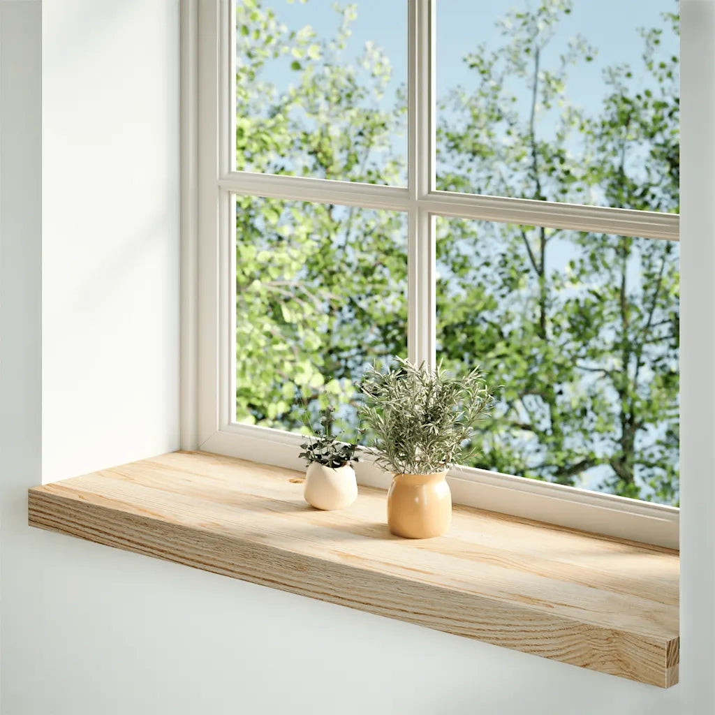 Davanzali 2 pz Non Trattati 90x25x2 cm Legno Massello di Rovere CFW5870856