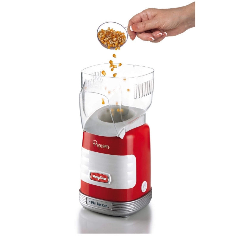 Macchina per Popcorn ad Aria Calda - 60gr Mais in 2 Minuti - 1000 Watt - Rosso