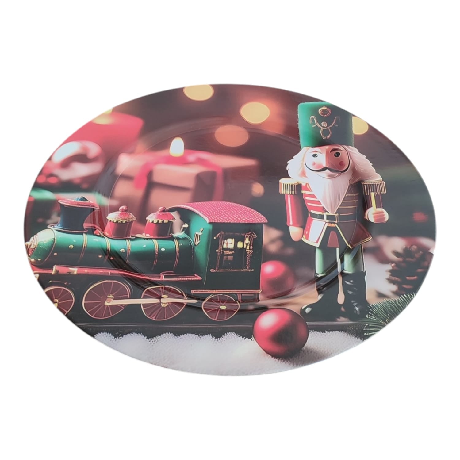 Sottopiatto Natalizio Decorativo Ø33cm in Plastica Fantasie Natale