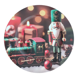 Sottopiatto Natalizio Decorativo Ø33cm in Plastica Fantasie Natale