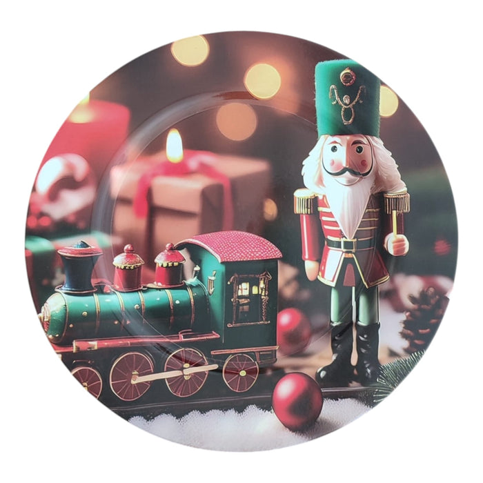 Sottopiatto Natalizio Decorativo Ø33cm in Plastica Fantasie Natale