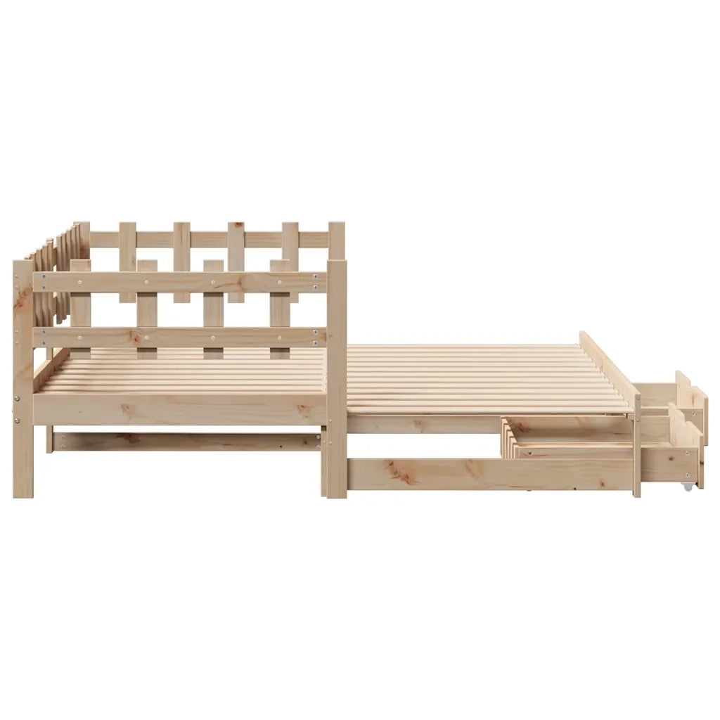 Divano Letto Estraibile con Cassetti senza Materasso 90x200 cm