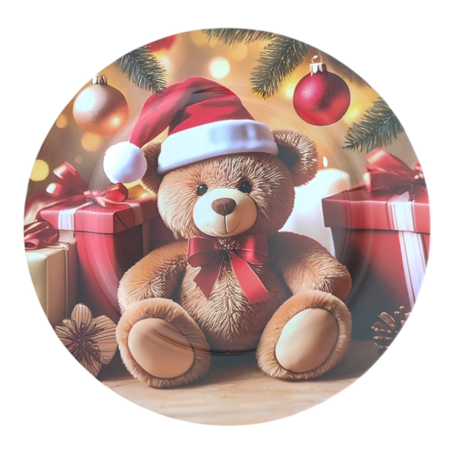 Sottopiatto Natalizio Decorativo Ø33cm in Plastica Fantasie Natale