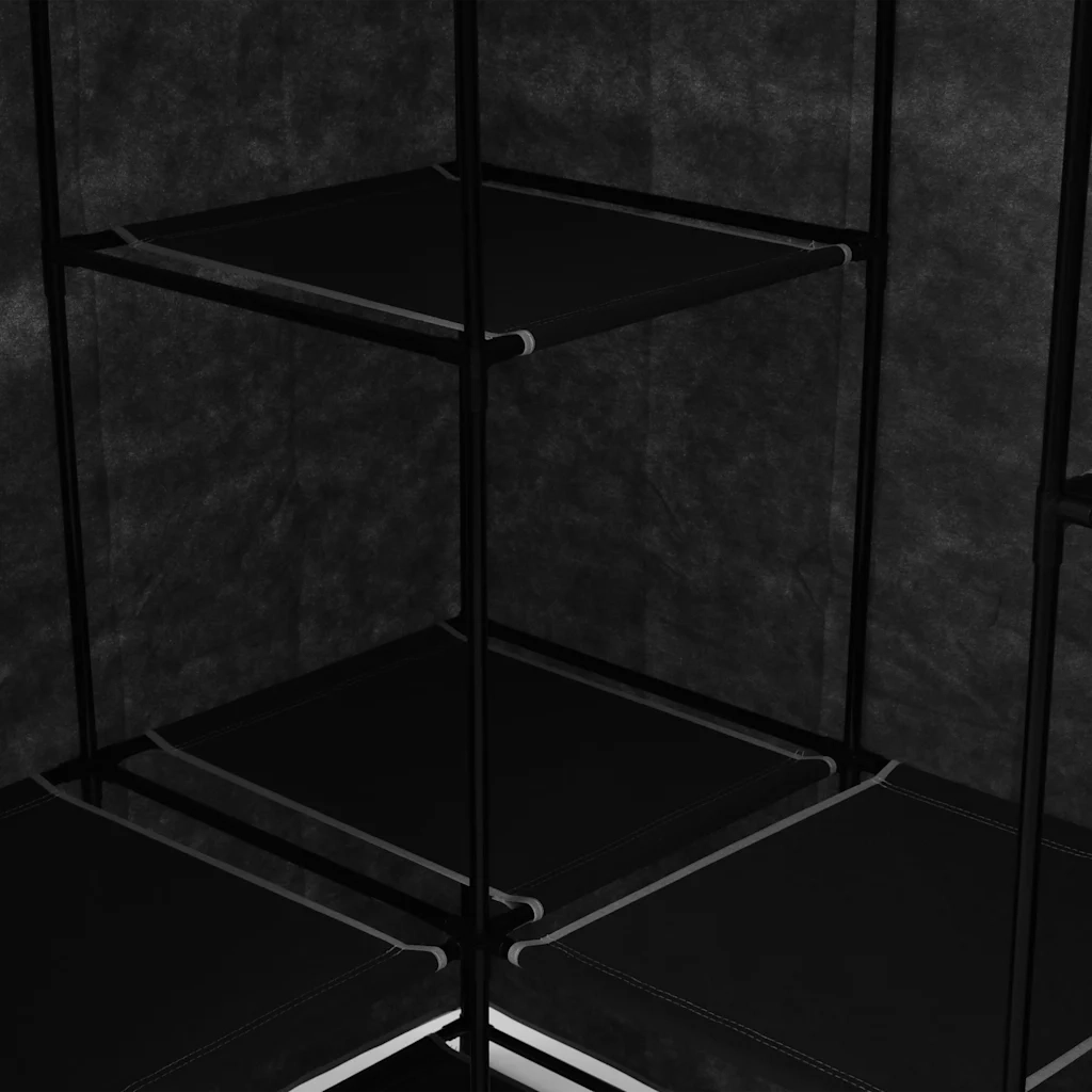 Armadio Angolare Nero 130x87x169 cm CFW6590460
