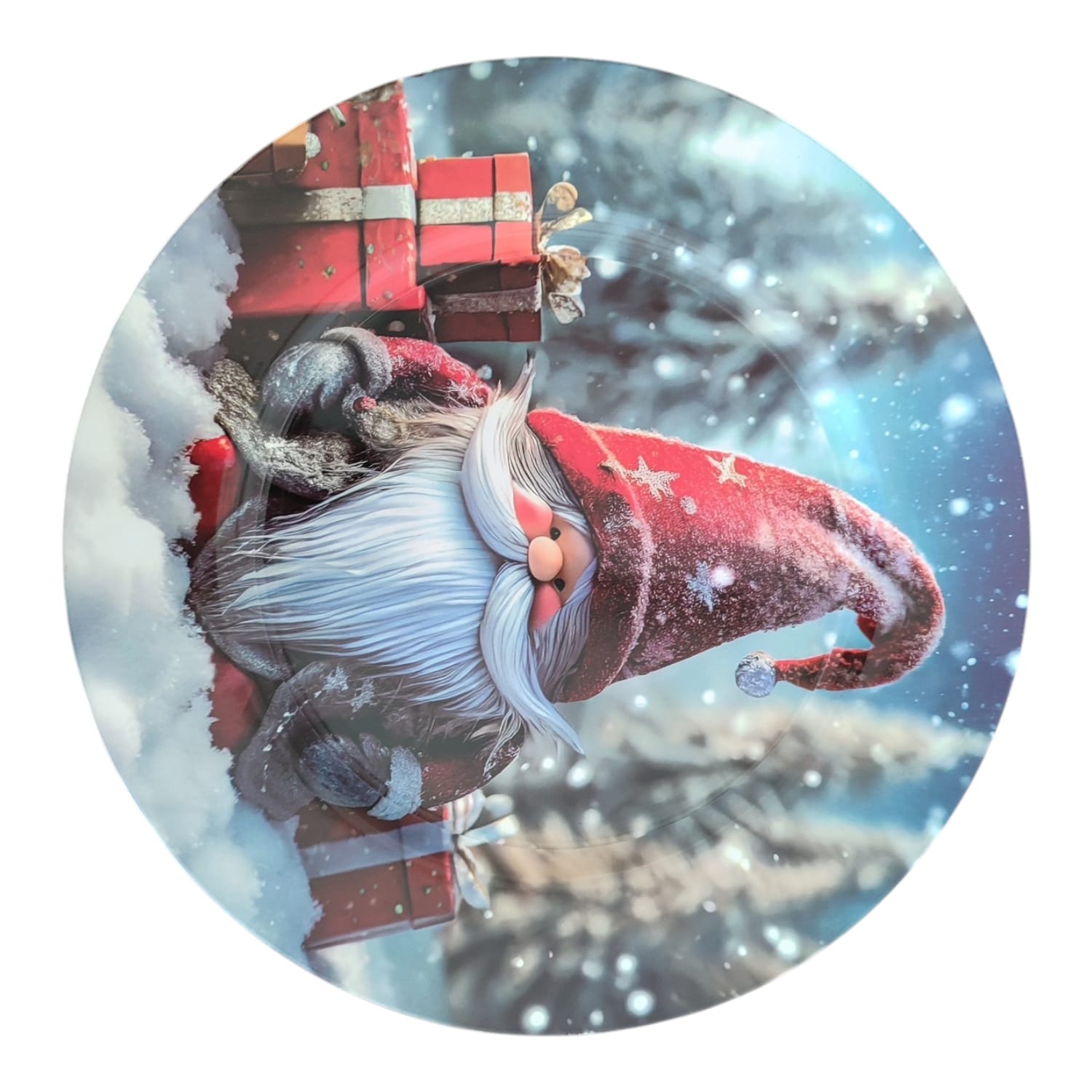 Sottopiatto Natalizio Decorativo Ø33cm in Plastica Fantasie Natale