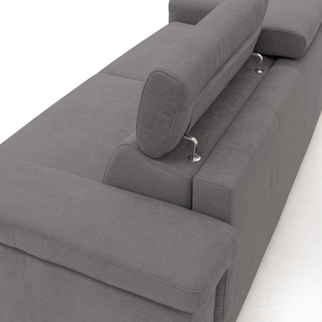 Giunone Divano letto mat. H18 200 cm (mat. 120x197 cm) grigio
