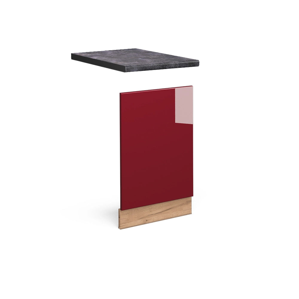 Pannello frontale Fame-Line Bordeaux lucido/Rovere dorato 45 cm, PL Antracite Vicco