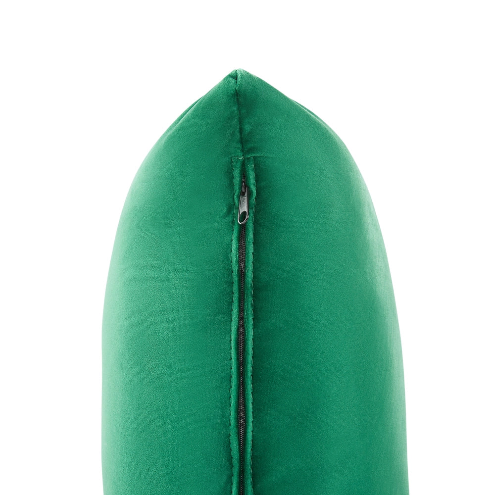Chaise longue Velluto Verde Rivestimento Braccioli Cuscino Schienale Design Moderno Simmetrico