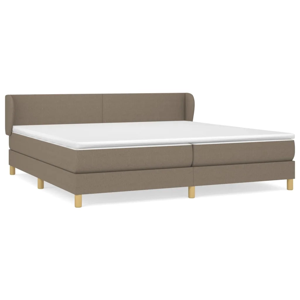 Giroletto a Molle con Materasso Tortora 200x200 cm in Tessuto 3126673