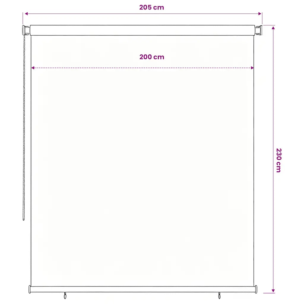 Tenda a Rullo per Esterni 205(L)x230(A) cm nera 312959