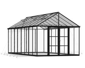 Serra Da Giardino in Policarbonato 608x304x285 cm- colore Nero Canopia ARIA Ibrida