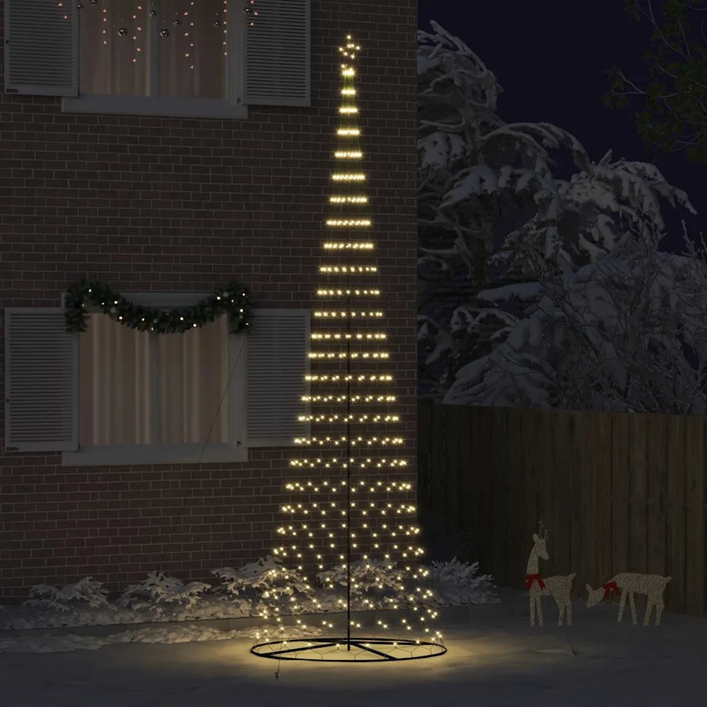 Albero di Natale LED con 555 LED Bianco caldo 500 cm Metallo 42018795