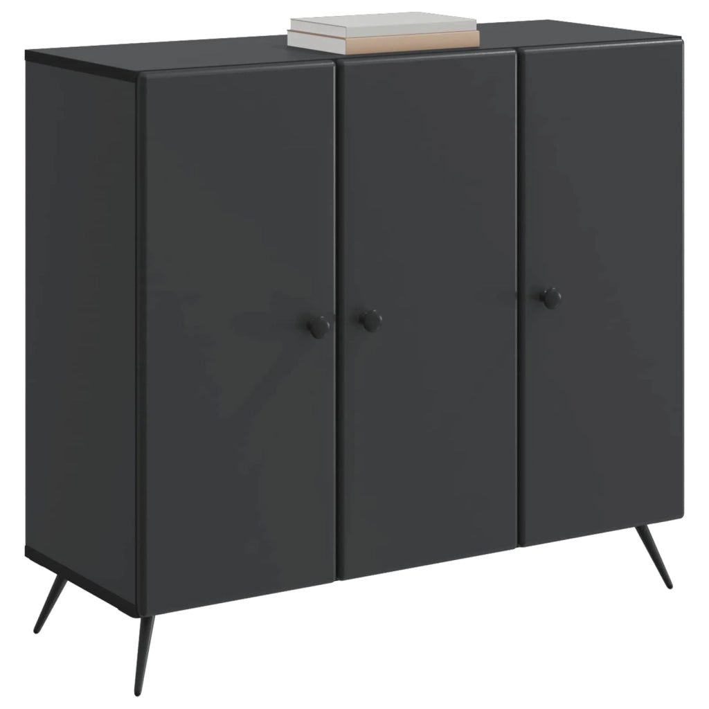Credenza | Madia | Buffet da pranzo | Armadio da pranzo Nero 89 x 34,5 x 80 cm Legno ingegnerizzato