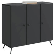 Credenza | Madia | Buffet da pranzo | Armadio da pranzo Nero 89 x 34,5 x 80 cm Legno ingegnerizzato