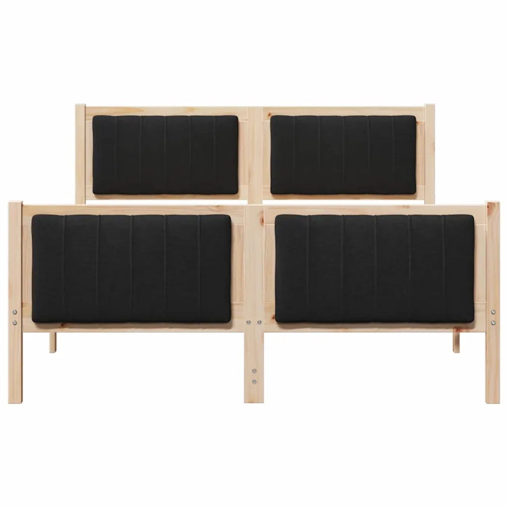 Struttura del Letto con testiera Marrone e nero 135 x 190 cm 878481