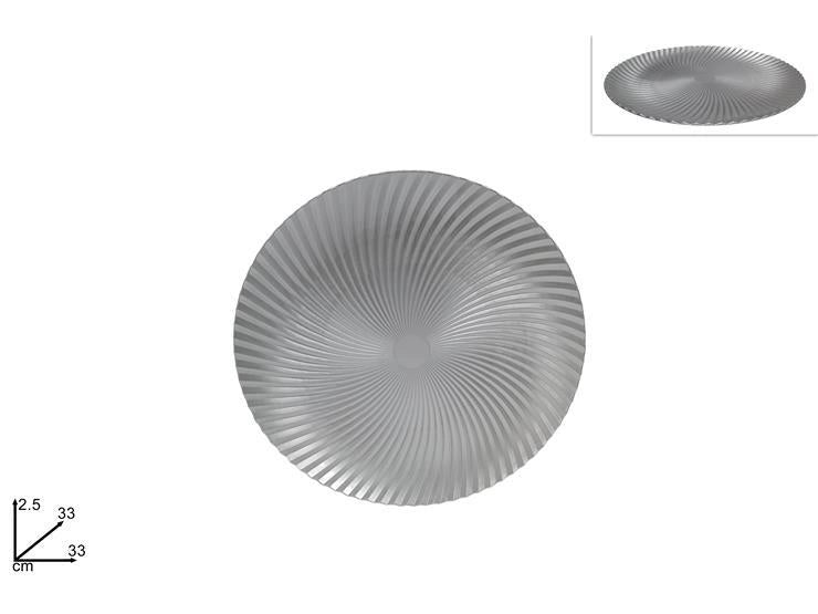 Sottopiatto Decorativo Natalizio Ondulato Silver 33 cm