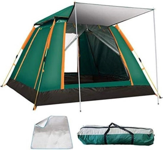 Tenda da Campeggio - Impermeabile - 4 Persone - Verde