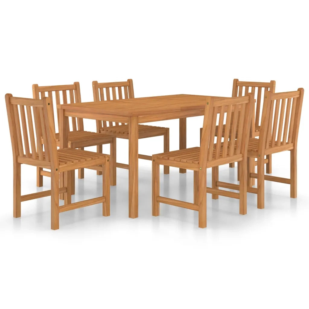 Set da pranzo da giardino 7 pz 150x90 cm in legno massello di teak 3059934