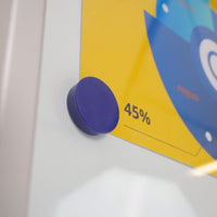 Bacheca con Ante Scorrevoli 94X67,5X5,9 cm in Alluminio Fondo Magnetico Silver