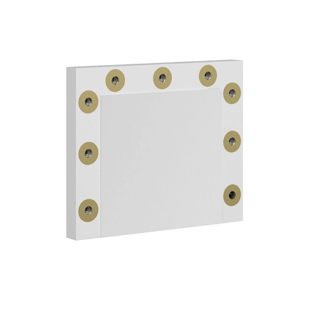 Specchio trucco Armin colore bianco con luci LED lampadine non incluse