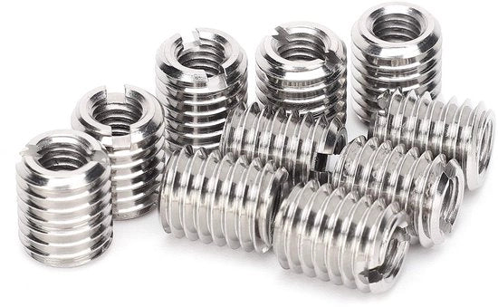 Adattatore Reducitore 10 pezzi - Inserzione M6 x 1,0 a M10 x 1,5 - Acciaio Inossidabile - Componente di Montaggio - Lunghezza 12 mm - Materiale Duraturo