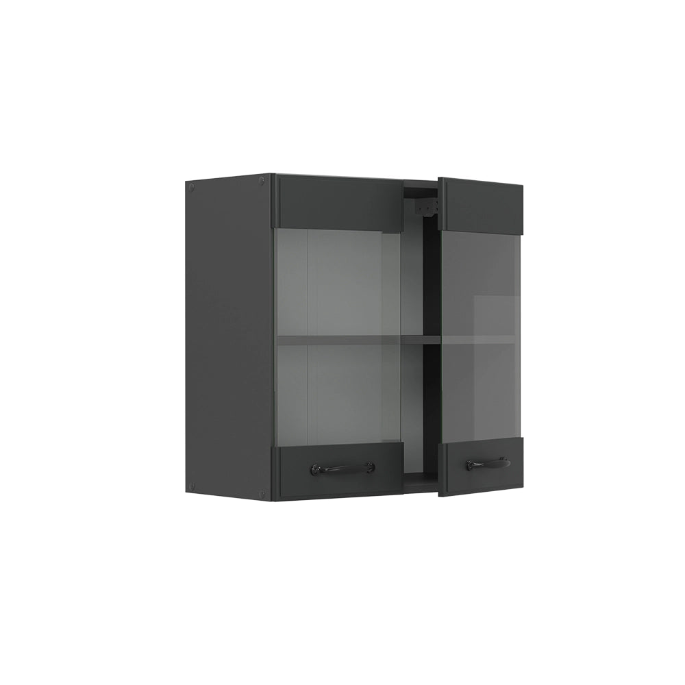 Vicco Mobile da cucina in vetro Antracite casa di campagna 60 cm