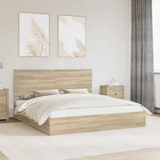 Letto con Contenitore con testiera Rovere Sonoma 180 x 200 cm