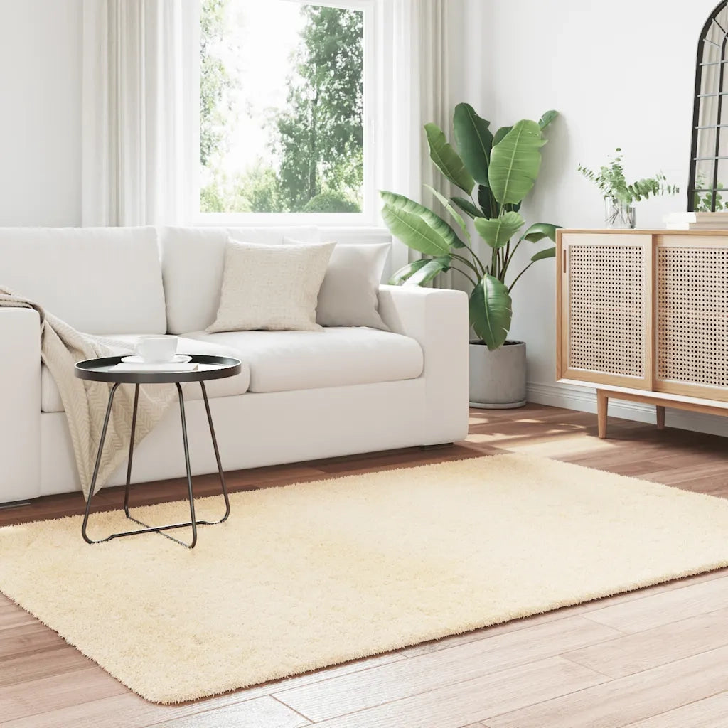 Tappeto del soggiorno | Tappeto Shaggy a Pelo Lungo NAVARRA Crema 130x200 cm poliestere